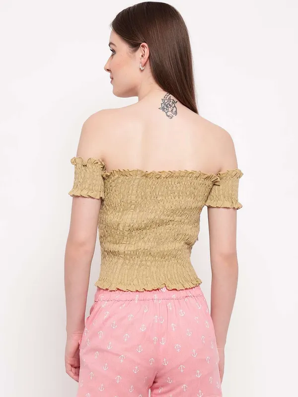 Women_S_Rayon_Solid_Off_Shoulder_Smocked_Crop_Top_Short_Sleeve_Casual_Styles_Tank_Top_Free_Size_Multi19