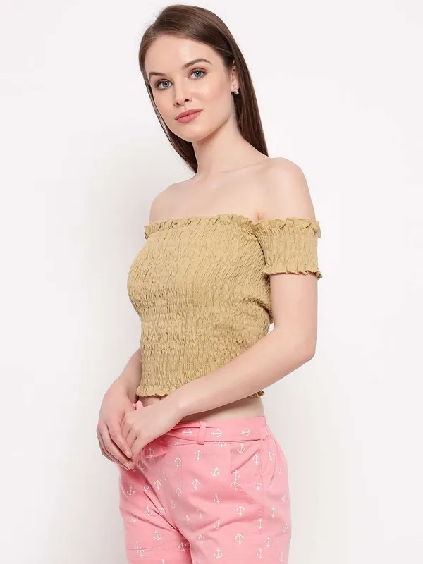 Women_S_Rayon_Solid_Off_Shoulder_Smocked_Crop_Top_Short_Sleeve_Casual_Styles_Tank_Top_Free_Size_Multi19