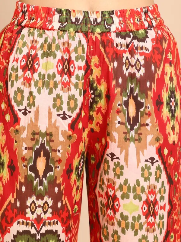 Women_S_Pure_Cotton_Printed_Collared_Top_And_Pant_Co_Ord_Set_Multti_Color4