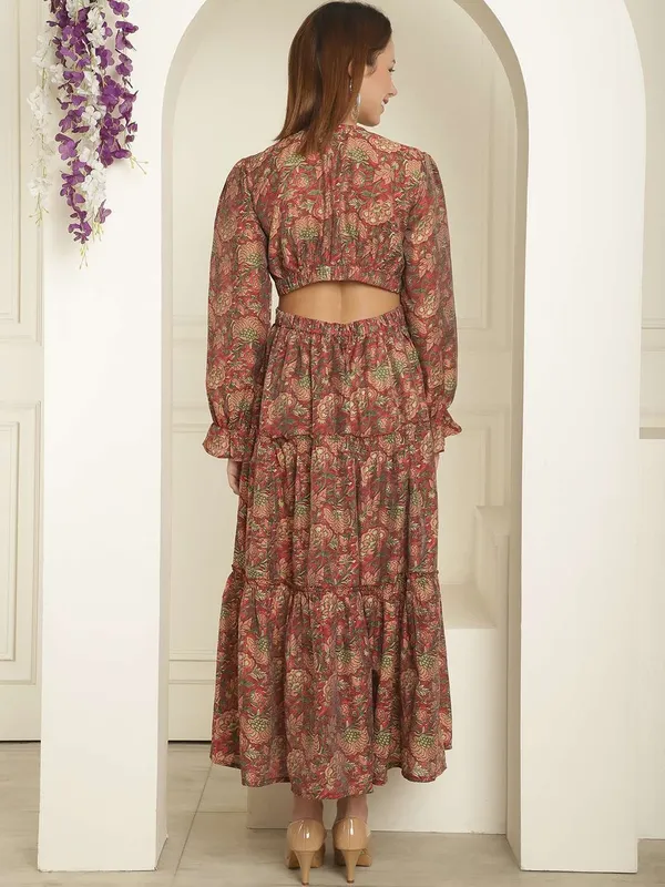 Women_S_Silk_Printed_V_Neck_Long_Bell_Sleeves_Tiered_Maxi_Dress_Gown_Dark_Maroon