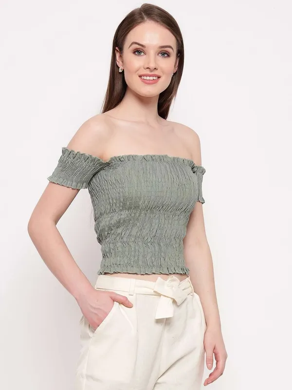 Women_S_Rayon_Solid_Off_Shoulder_Smocked_Crop_Top_Short_Sleeve_Casual_Styles_Tank_Top_Free_Size_Multi27