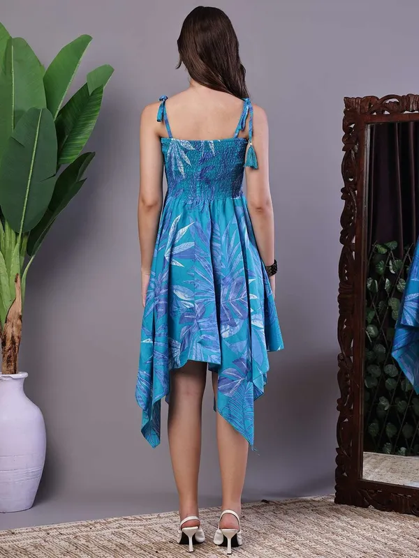 Women_S_Blue_Printed_Asymmetrical_Hem_Smocked_A_Line_Dress_Midi_Dresses