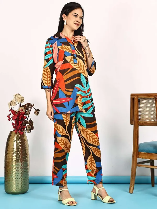 Women_S_Pure_Cotton_Printed_Collared_Top_And_Pant_Co_Ord_Set_Multti_Color1
