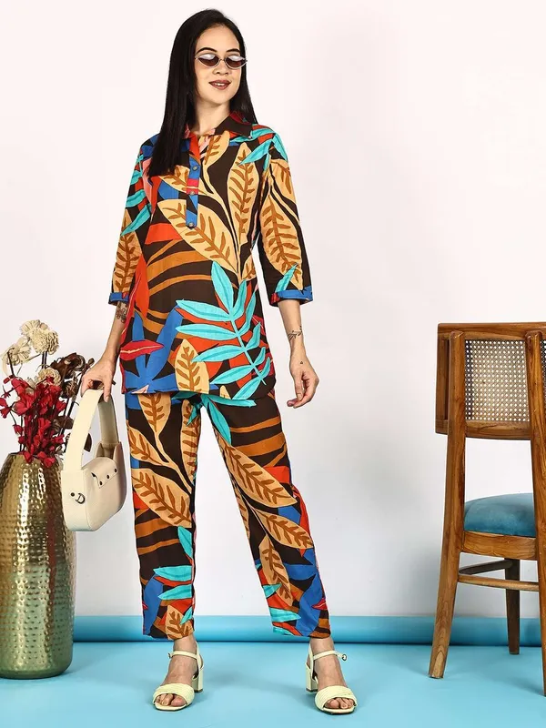 Women_S_Pure_Cotton_Printed_Collared_Top_And_Pant_Co_Ord_Set_Multti_Color1