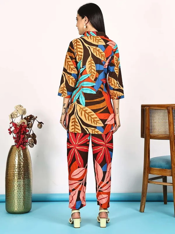 Women_S_Pure_Cotton_Printed_Collared_Top_And_Pant_Co_Ord_Set_Multti_Color1