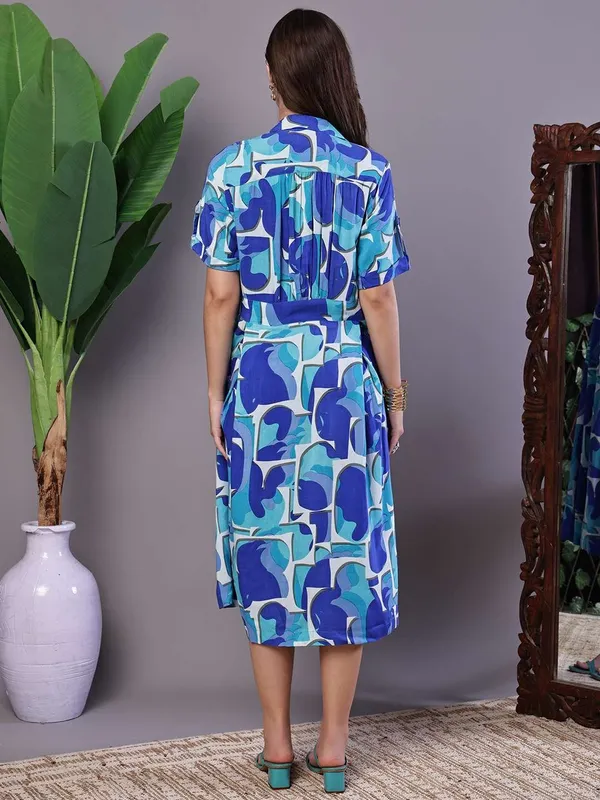 Women_S_Blue_Abstract_Print_Cotton_Shirt_Dress