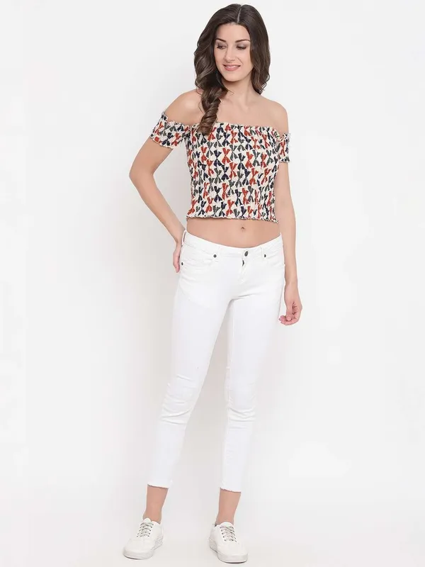 Women_S_Rayon_Printed_Off_Shoulder_Smocked_Crop_Top_Short_Sleeve_Casual_Styles_Tank_Top_Free_Size_Multi46