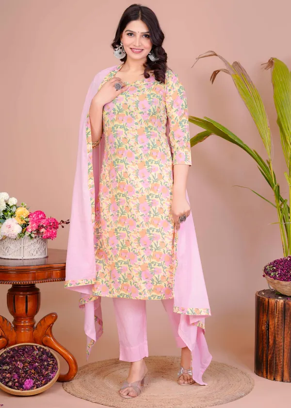 Women_S_Pink_Cotton_Printed_Straight_Kurti_With_Pant_Dupatta_Set