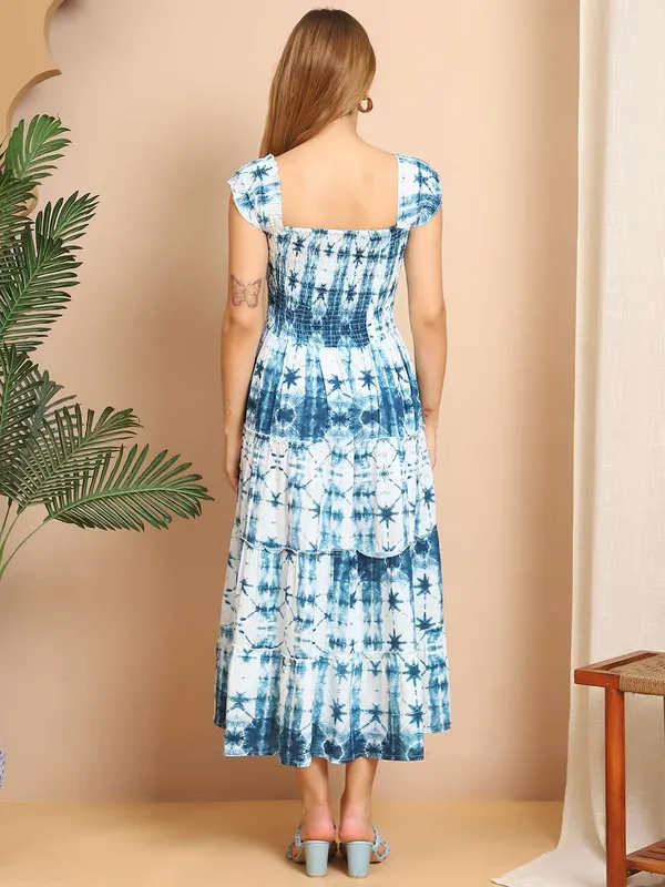 Women_S_Viscos_Rayon_Printed_Off_Shoulder_Midi_Dress_For_Summer_And_Casual_Wear_Blue_Td