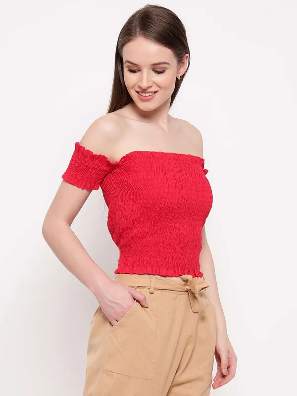 Women_S_Rayon_Solid_Off_Shoulder_Smocked_Crop_Top_Short_Sleeve_Casual_Styles_Tank_Top_Free_Size_Multi28