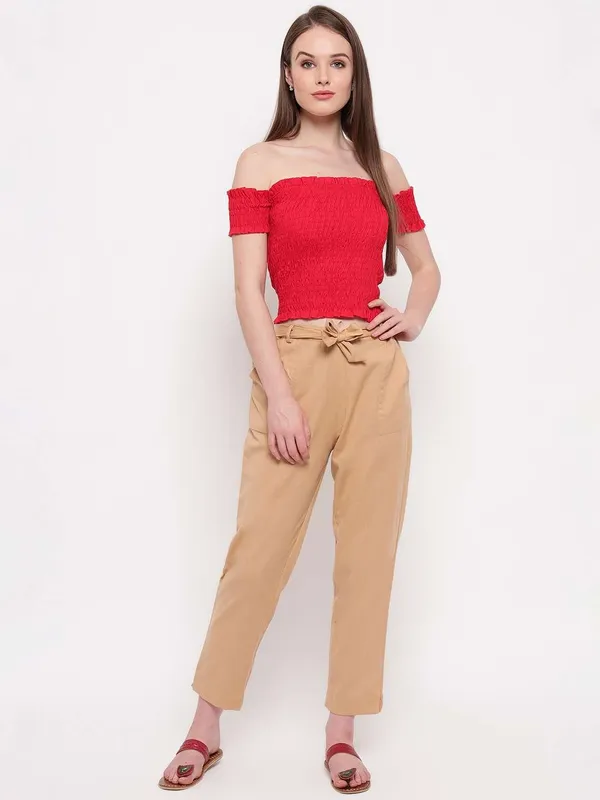 Women_S_Rayon_Solid_Off_Shoulder_Smocked_Crop_Top_Short_Sleeve_Casual_Styles_Tank_Top_Free_Size_Multi28