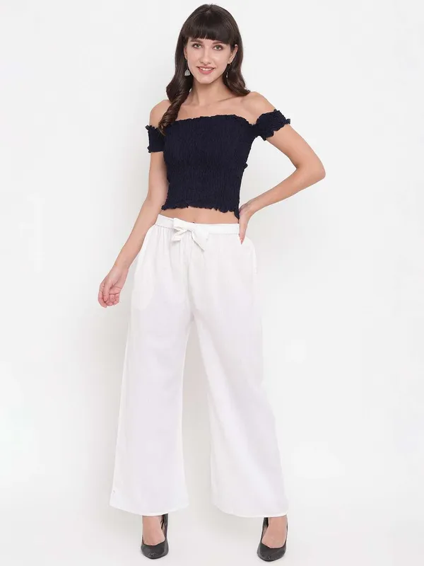 Women_S_Rayon_Solid_Off_Shoulder_Smocked_Crop_Top_Short_Sleeve_Casual_Styles_Tank_Top_Free_Size_Multi20