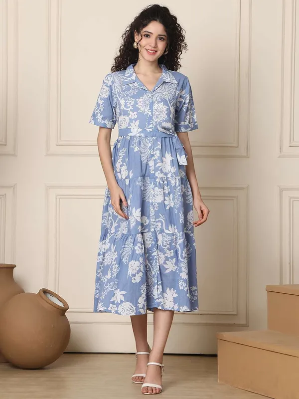 Women_S_Cotton_Printed_A_Line_Midi_Dress_Short_Sleeve_Flared_Gown_Dress_Sky_Blue