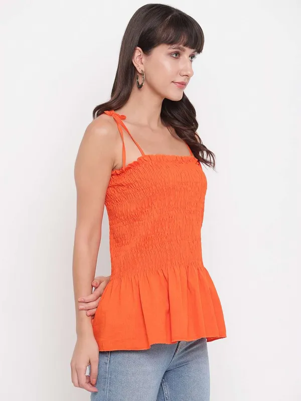 Women_S_Rayon_Solid_Casual_Summer_Style_Tie_Shoulder_Straps_Free_Size_Tank_Top_Orange