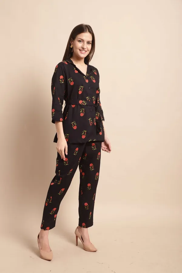 Women_S_Pure_Cotton_Printed_Collared_Top_And_Pant_Co_Ord_Set_Black_Rd
