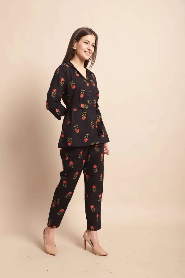 Women_S_Pure_Cotton_Printed_Collared_Top_And_Pant_Co_Ord_Set_Black_Rd