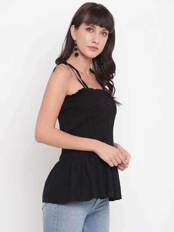 Women_S_Rayon_Solid_Casual_Summer_Style_Tie_Shoulder_Straps_Free_Size_Tank_Top_Black
