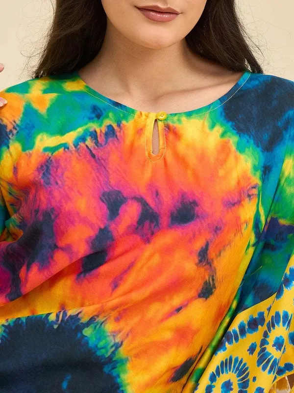 Women_S_Cotton_Tie_Dye_Print_Flowing_Bell_Sleeves_Full_Length_Kaftan_Drees_Casual_Beach_Wear_Multicolor