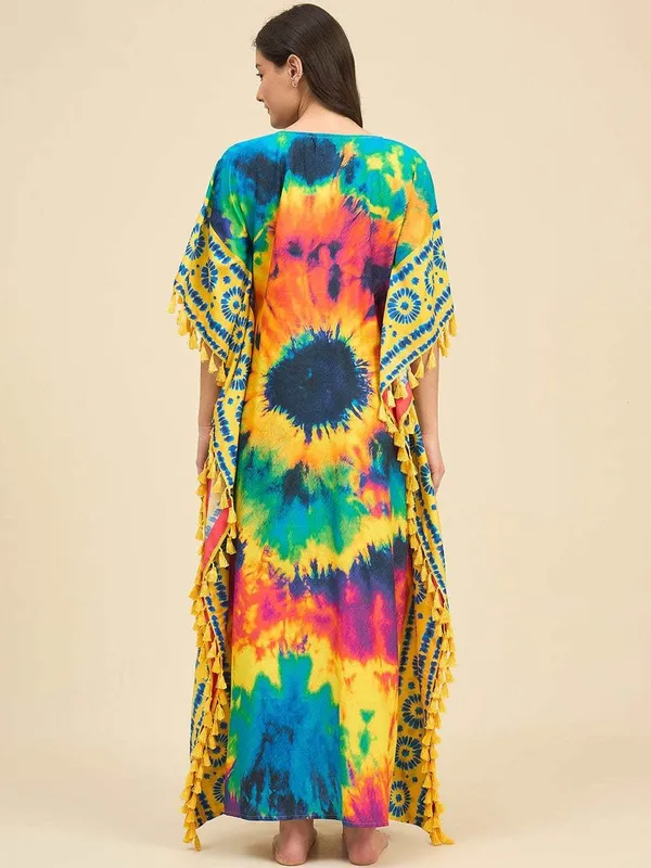 Women_S_Cotton_Tie_Dye_Print_Flowing_Bell_Sleeves_Full_Length_Kaftan_Drees_Casual_Beach_Wear_Multicolor