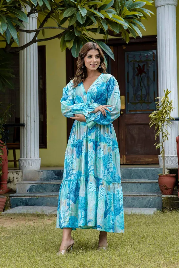 Women_S_Silk_Printed_V_Neck_Long_Bell_Sleeves_Tiered_Maxi_Dress_Gown