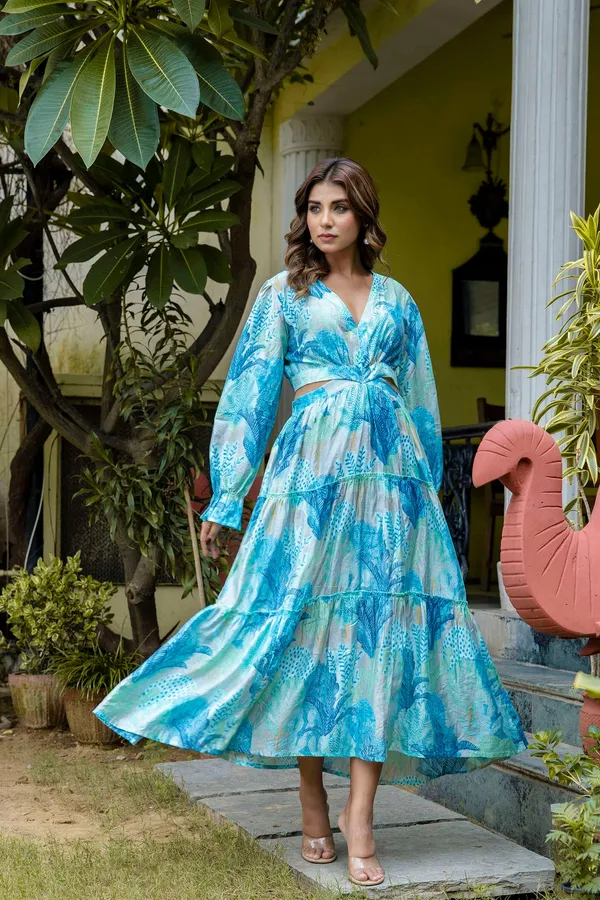 Women_S_Silk_Printed_V_Neck_Long_Bell_Sleeves_Tiered_Maxi_Dress_Gown