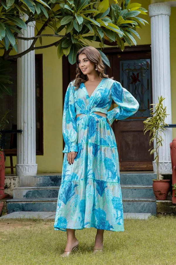 Women_S_Silk_Printed_V_Neck_Long_Bell_Sleeves_Tiered_Maxi_Dress_Gown