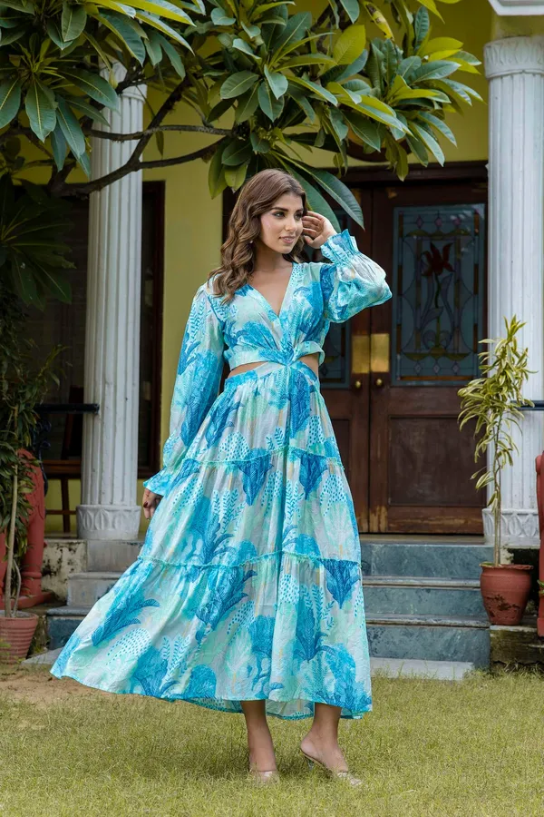 Women_S_Silk_Printed_V_Neck_Long_Bell_Sleeves_Tiered_Maxi_Dress_Gown