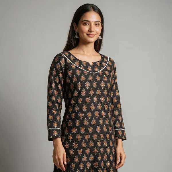 Handmade_Block_Print_Cotton_For_Women_Ethnic_Floral_Printed_Top_With_Long_Sleeves