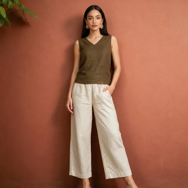 Women_S_Cotton_Solid_V_Neck_Sleeveless_2_Piece_Outfit_Loose_Tank_Top_And_Wide_Leg_Palazzo_Pants_Sets_Cord_Set_Brown_Beige