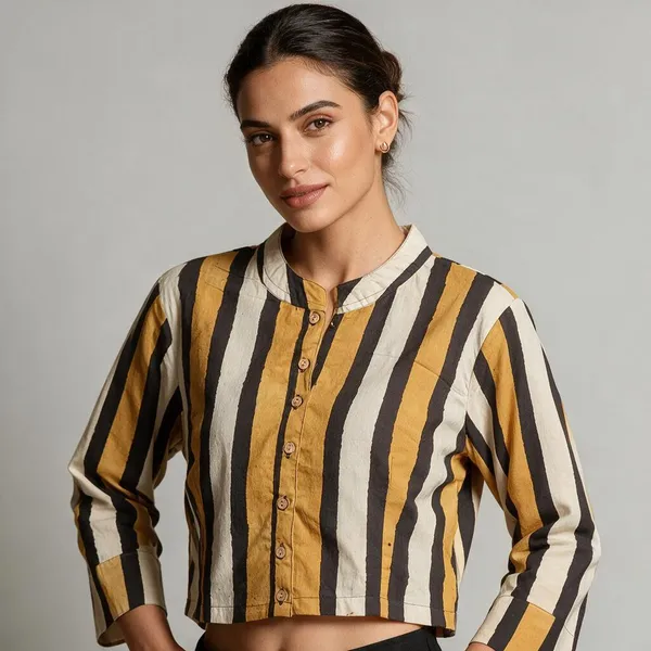 Handmade_Block_Print_Cotton_For_Women_Ethnic_Floral_Printed_Top_With_Long_Sleeves