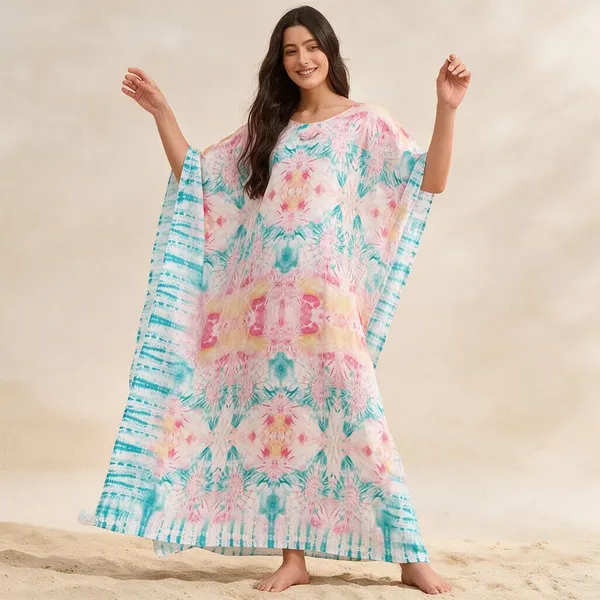 Women_S_Cotton_Tie_Dye_Print_Flowing_Bell_Sleeves_Full_Length_Kaftan_Drees_Casual_Beach_Wear_Multicolor1