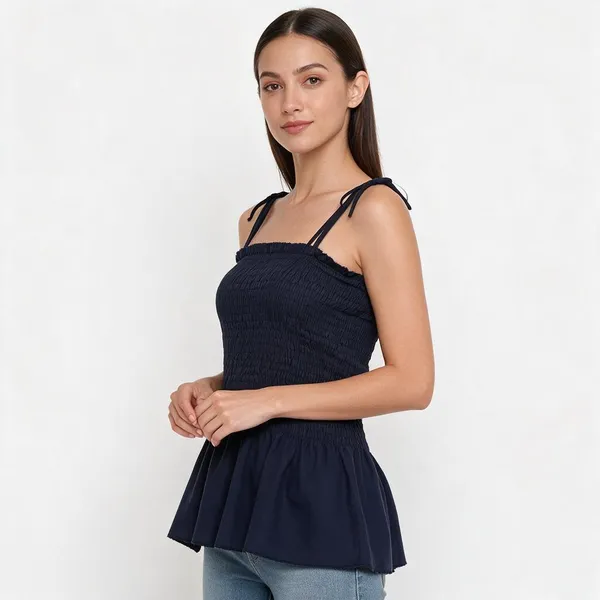 Women_S_Rayon_Solid_Casual_Summer_Style_Tie_Shoulder_Straps_Free_Size_Tank_Top_Dark_Blue