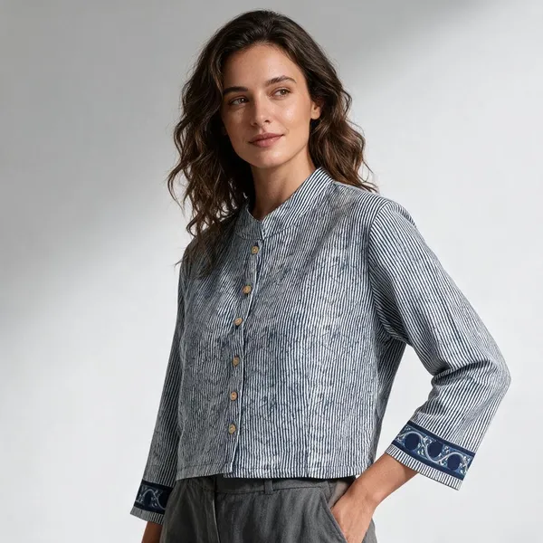 Handmade_Block_Print_Cotton_For_Women_Ethnic_Floral_Printed_Top_With_Long_Sleeves
