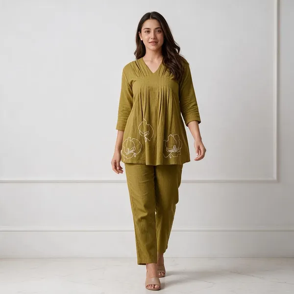 Women_S_Cotton_Rose_Printed_Short_Anarkali_Kurta_With_Pant_Western_Wear_Cord_Set