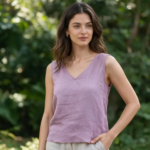 Women_S_Cotton_Solid_V_Neck_Sleeveless_2_Piece_Outfit_Loose_Tank_Top_And_Wide_Leg_Palazzo_Pants_Sets_Cord_Set_Purple