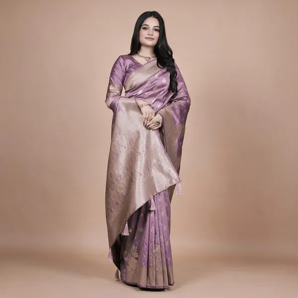 Lavender_Banarasi_Silk_Saree_With_Golden_Zari_Peacock_Motifs_Wedding_Festive_Traditional_Designer_Saree
