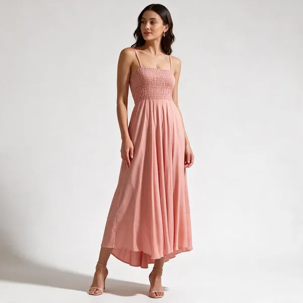 Women_S_Viscose_Rayon_Solid_Shoulder_Straps_Sleeveless_Flared_Gown_Drees_Peach