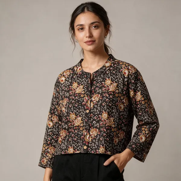 Handmade_Block_Print_Cotton_For_Women_Ethnic_Floral_Printed_Top_With_Long_Sleeves