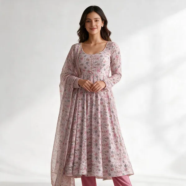 Womens_Crunchy_Silk_Anarkali_Kurti_With_Pant_Dupatta_Set
