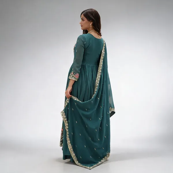 Rama_Faux_Georgette_Sequins_Embroidered_Kurti_With_Sharara_Dupatta_Set