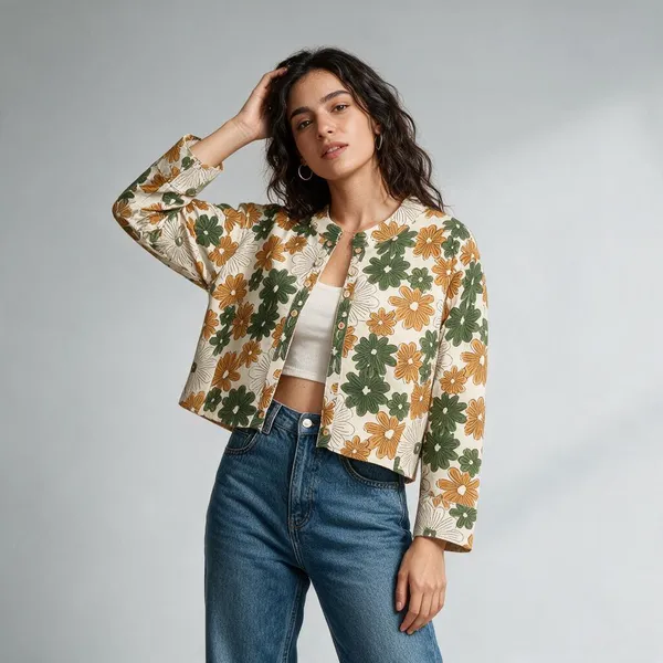 Handmade_Block_Print_Cotton_For_Women_Ethnic_Floral_Printed_Top_With_Long_Sleeves