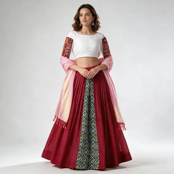 Premium_Designer_Embroidered_Viscose_Crochet_Lehenga_Choli_With_Dupatta_Set