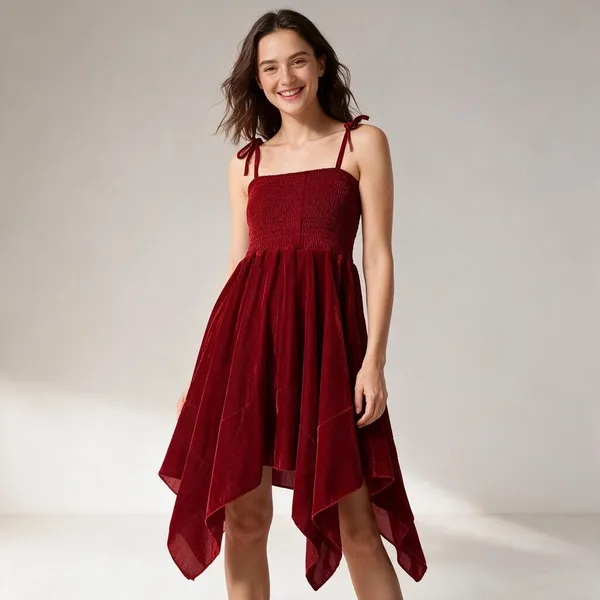 Women_S_Junglee_Velvet_Maroon_Handkerchief_Hem_Dress