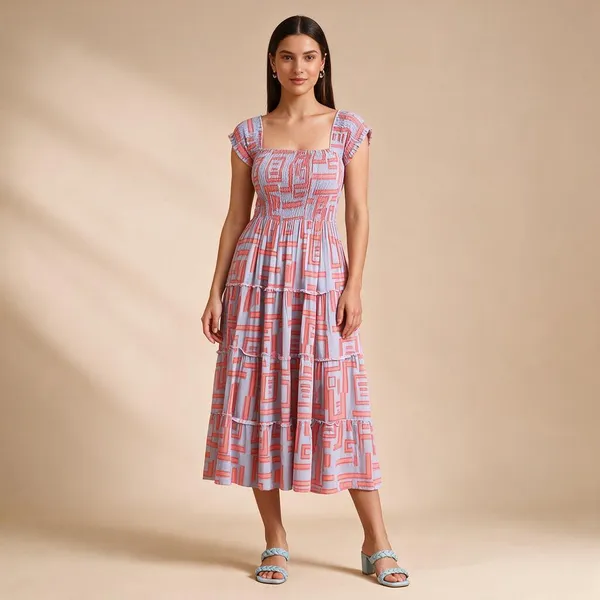 Women_S_Viscos_Rayon_Printed_Off_Shoulder_Midi_Dress_For_Summer_And_Casual_Wear_Multti_Color2