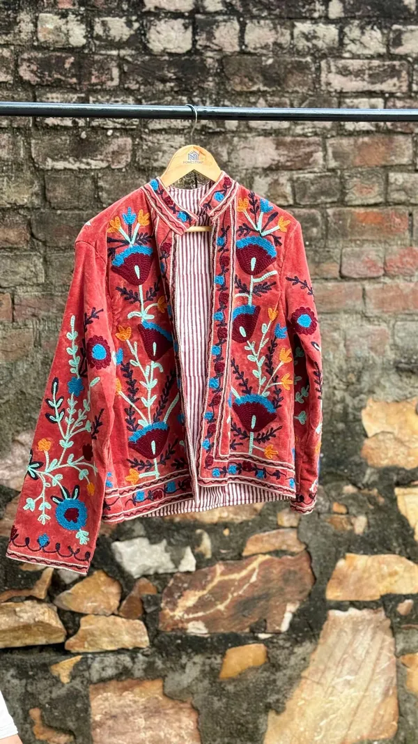 Womens_Terracotta_Velvet_Embroidered_Jacket_With_Floral_Design