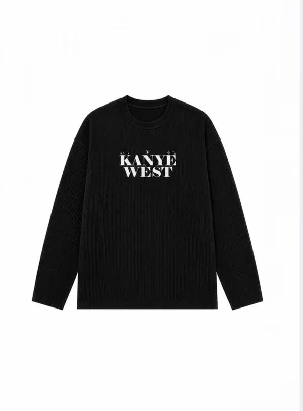 Black_Cotton_Oversized_Kanye_Orbit_Waffle_Knit_Tee_For_Unisex