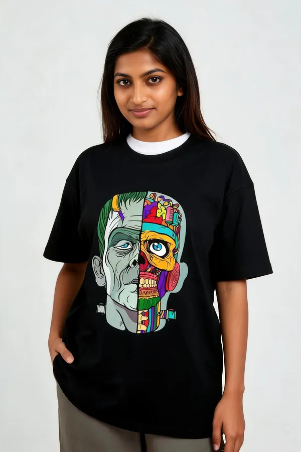 Black_Cotton_Oversized_Split_Reality_Graphic_Tee_For_Unisex