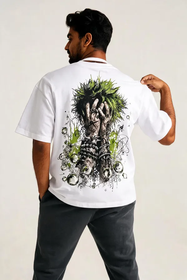 White_Cotton_Oversized_Neon_Chaos_Graphic_Tee_For_Unisex