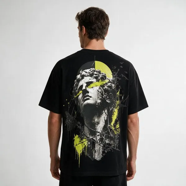 Black_Cotton_Oversized_Neon_Renaissance_Graphic_Tee_For_Unisex