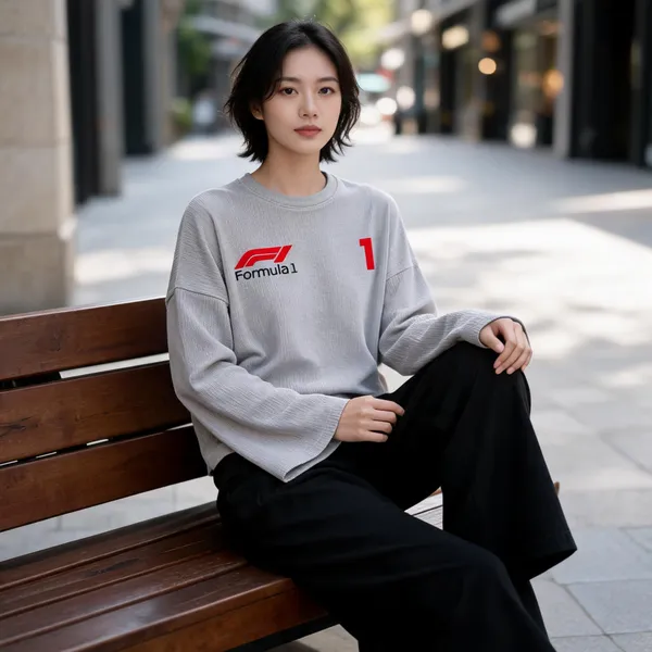 Black_Cotton_Oversized_Max_Verstappen_Waffle_Knit_Tee_For_Unisex
